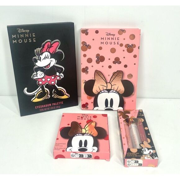 Disney Minnie Mouse X Revolution Lot All Eyes Eyeshadow Lip Gloss Blush Palette - Picture 1 of 12